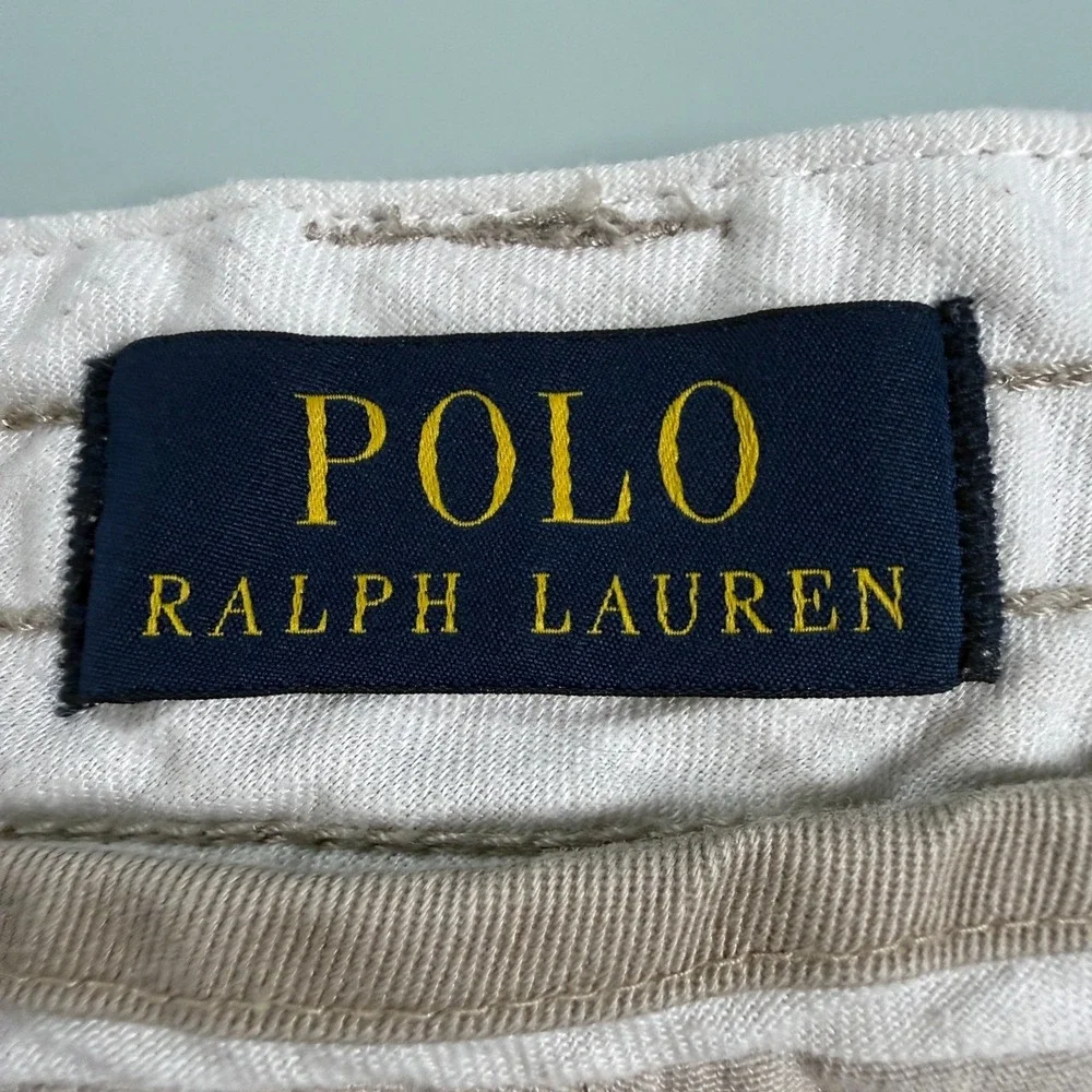 POLO RALPH LAUREN Khaki 100% Cotton Mens Cargo Shorts - 36x10